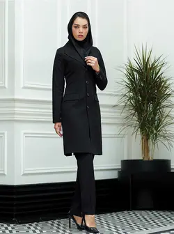 مانتو شلوار اداری یقه بلیزر ساسون از رو کد 4034