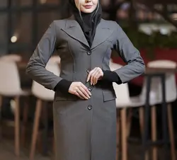 مانتو شلوار اداری یقه بلیزر ساسون از رو کد 4034