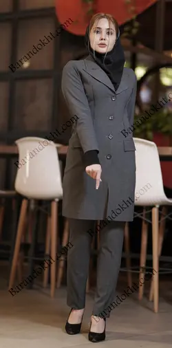 مانتو شلوار اداری یقه بلیزر ساسون از رو کد 4034