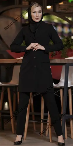 مانتو شلوار اداری یقه بلیزر ساسون از رو کد 4034