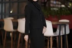 مانتو شلوار اداری یقه بلیزر ساسون از رو کد 4034