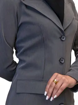 مانتو شلوار اداری یقه بلیزر ساسون از رو کد 4034