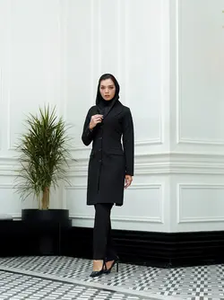 مانتو شلوار اداری یقه بلیزر ساسون از رو کد 4034