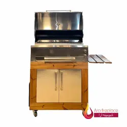 کباب پز گازی آرا همراه با جوجه گردان مدل bbq-103