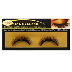 مژه سه بعدی دست ساز مینک آیلش مدل 203 بسته 2 عددی