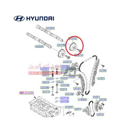 دنده سر میل سوپاپ ورودی هوا (CVVT-سی وی تی ) سانتافه 2.4 (ix45)