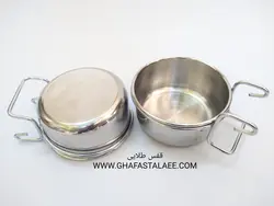 ظرف استیل خالص پرنده(قلاب دار)