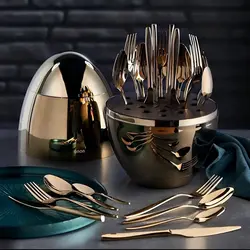 ست قاشق چنگال و کارد تخم مرغی