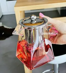قوری کف مربع پیرکس شعله مستقیم GLASS