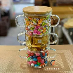 برج تنقلات (بانکه) پیرکس بروسیلیکات با درب بامبو