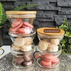 برج تنقلات (بانکه) پیرکس بروسیلیکات با درب بامبو GLASS