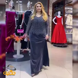 پیراهن مخمل کد 1435