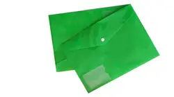 پوشه دکمه‌دار پلاستیکی جاکارتی‌دار- رنگ سبز