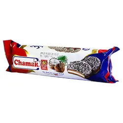 بیسکوئیت مغزدار با روکش کاکائو و تزیین پودر نارگیل چمک آناتا- 12 عددی