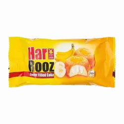 کیک روغنی کرم‌دار با رویه ژله‌ای با طعم موز هرروز آناتا- 60گرم
