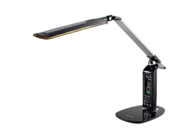 چراغ مطالعه led مدل 1230 نور سه رنگ ساعت دار و تقویم دار