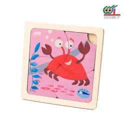 پازل 4 قطعه حیوانات - خرچنگ