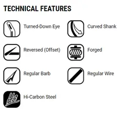 قلاب ماهیگیری VMC کد 9202 سایز 8 (بسته10عددی)