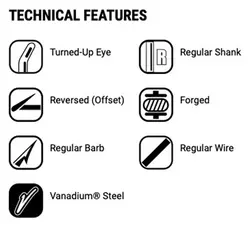 قلاب ماهیگیری VMC کد 7102 سایز 8 (بسته10عددی)