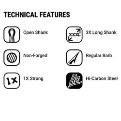 قلاب ماهیگیری VMC کد 9617 سایز 6 (بسته10عددی)