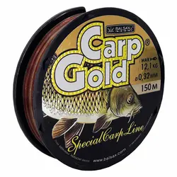 نخ ماهیگیری بالساکس گلدکارپ سایز 0.32 قهوه ای-طلایی 150متری