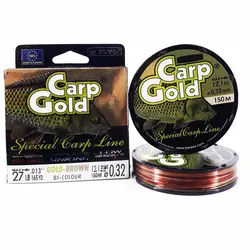 نخ ماهیگیری بالساکس گلدکارپ سایز 0.32 قهوه ای-طلایی 150متری