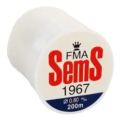 نخ ماهیگیری سمس سایز 0.8 سفید 200متری