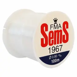 نخ ماهیگیری سمس سایز 0.8 سفید 100متری