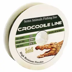 نخ ماهیگیری سمس کروکودیل لاین سایز 0.50 سبز 100متری
