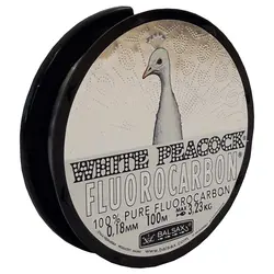 نخ ماهیگیری فلورکربن بالساکس White Peacock سایز 0.18 شفاف100متری