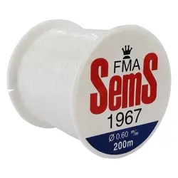 نخ ماهیگیری سمس سایز 0.6 سفید 200متری