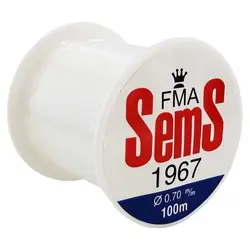 نخ ماهیگیری سمس سایز 0.7 سفید 100متری