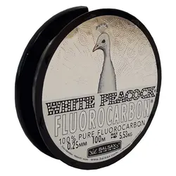 نخ ماهیگیری فلورکربن بالساکس White Peacock سایز 0.25 شفاف100متری