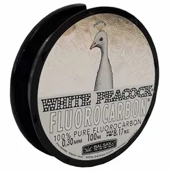 نخ ماهیگیری فلورکربن بالساکس White Peacock سایز 0.30 شفاف100متری