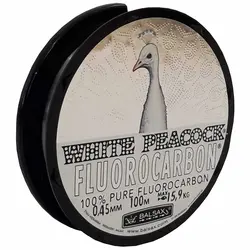 نخ ماهیگیری فلورکربن بالساکس White Peacock سایز 0.45 شفاف100متری