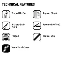 قلاب ماهیگیری VMC کد 7109 سایز 1.0 (بسته10عددی)