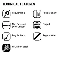 قلاب ماهیگیری VMC کد 9410 سایز 5 (بسته10عددی)