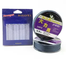 نخ ماهیگیری ابریشمی روهانوا دی ال ام سایز 0.14 خاکستری 100 متری