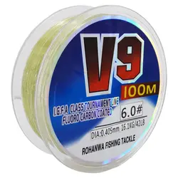 نخ ماهیگیری فلورکربن روهانوا V6 سایز 0.405 سبز 100 متری