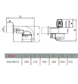 مشعل گازوئيل سوز گرم ایران مدل GNO 90/15