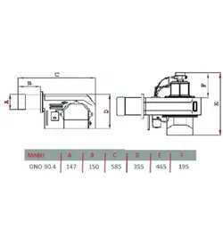 مشعل گازوئيل سوز گرم ایران مدل GNO 90/4