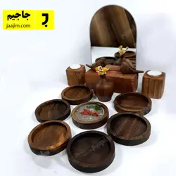 هفت سین چوبی با آینه شمعدان مدل 1401