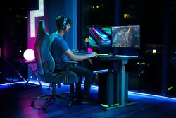 صندلی گیمینگ ریزر ایسکور Razer Iskur سبز مشکی | جاجیم