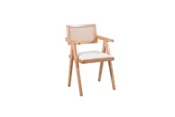 صندلی ناهارخوری چوبی مدرن دسته دار ژانره | فروشگاه جاجیم