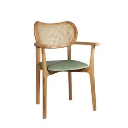 صندلی چوبی حصیری برنو | فروشگاه تخصصی صندلی جاجیم