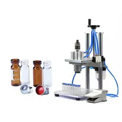 دستگاه درب بند ویال پنوماتیک نیمه اتوماتیک PVCM