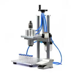 دستگاه درب بند ویال پنوماتیک نیمه اتوماتیک PVCM