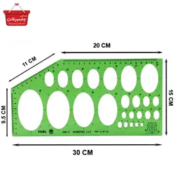 خط کش شابلون بیضی فابل به طول ۳۰ سانتی متر