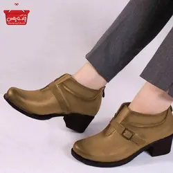 کفش گردویی زیپ دار زنانه مدل نسترن کد 1148