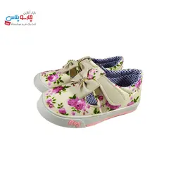 کفش چسبی دخترانه طرح گل رز کد 1261